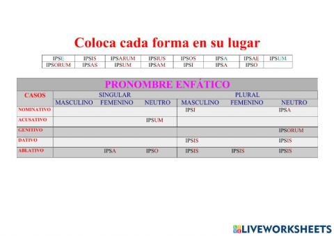 Enfático IPSE, A, UM