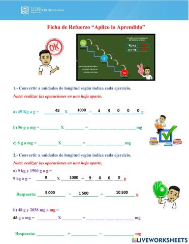 Conversiones de masa 2