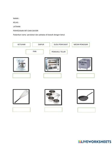 Penyediaan Inti dan Savori Mise en Place