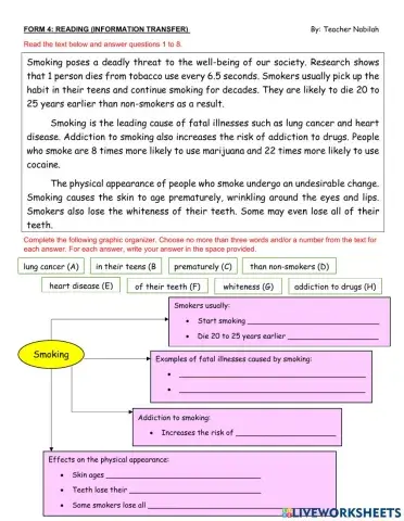 Form 4 reading (information transfer)