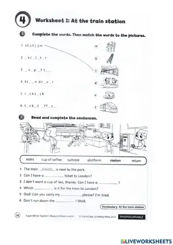 At the train station