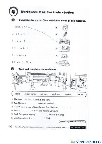 At the train station