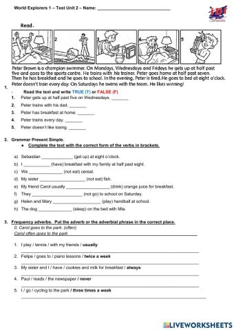 We-test unit 2 - present simple