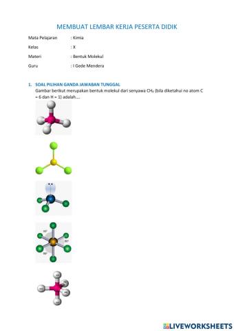 LKPD Bentuk Molekul