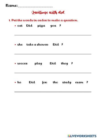 Act 2: Questions with Did