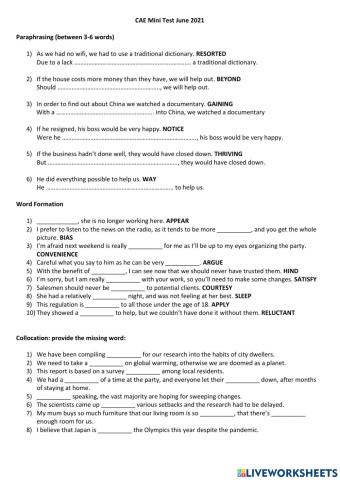 CAE Mini June 2021