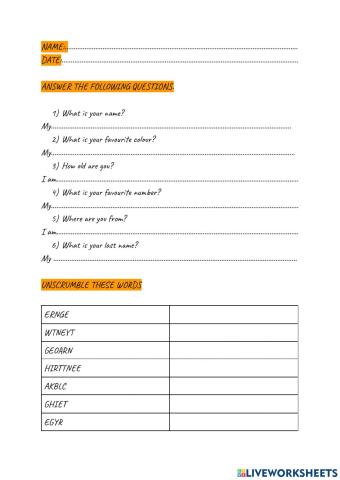 Personal Information