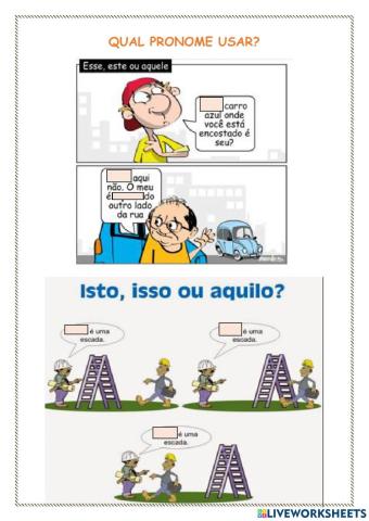 Pronomes demonstrativos