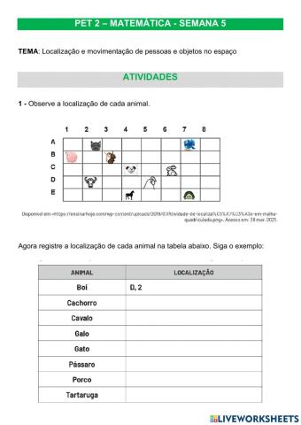 PET 2 - Matemática - Semana 5