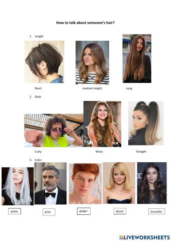 How to talk about someone's hair