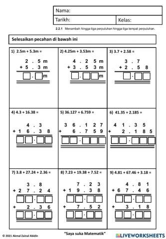 2.2.1  tambah perpuluhan