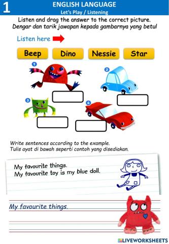 My favourite toy- listening -shapes