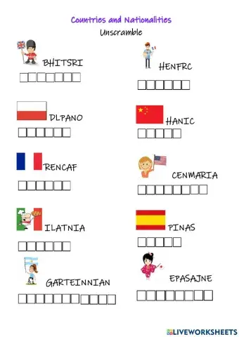 Countries and nationalities