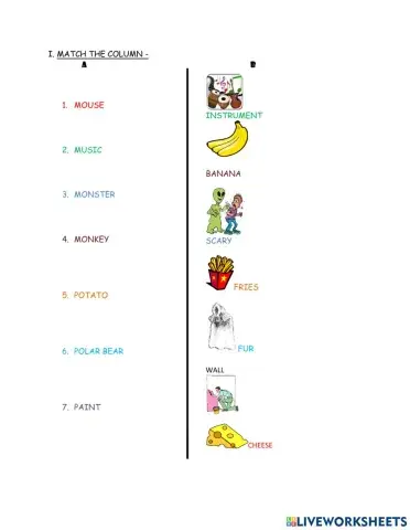 Starters YLE worksheet