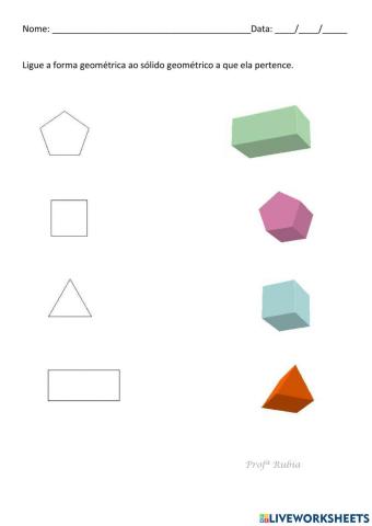 Associar formas e sólidos geométricos