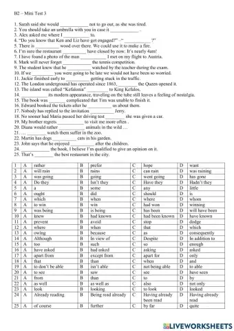 Ecce - grammar - multiple choice