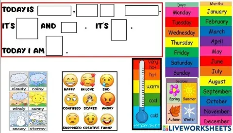 Calendar - weather - days - months - DATE