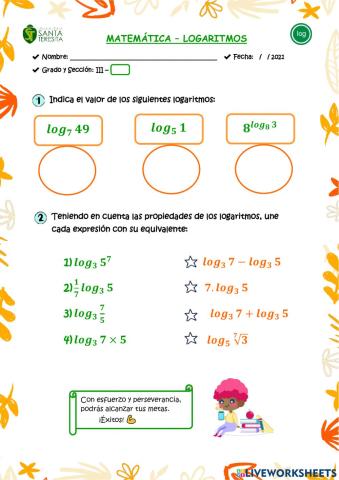 Propiedades de logaritmos