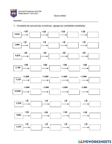 Secuencias numericas