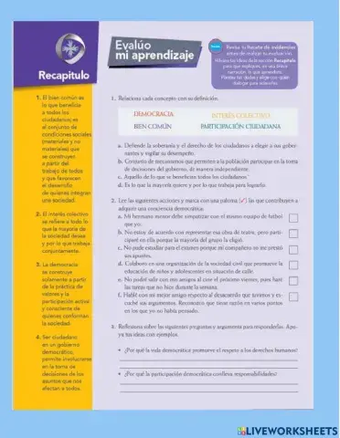 Evaluacion de aprendizajes: valoro ser ciudadano