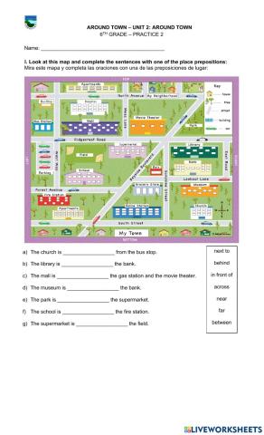 Places in town - practice 2