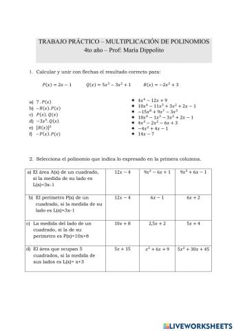 Multiplicación de polinomios