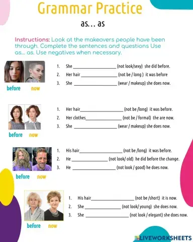 Practice with as...as