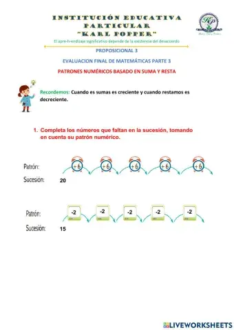 Evaluación final matemáticas