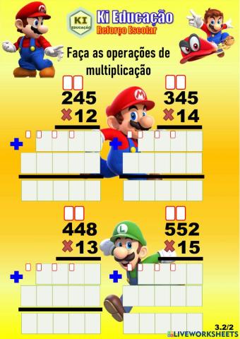 Multiplicação 2 dígito I