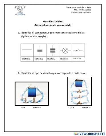 Evaluación Circuitos eléctricos