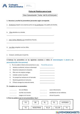 Pronombres personlaes