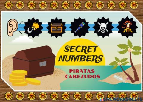 Piratas cabezudos secret numbers
