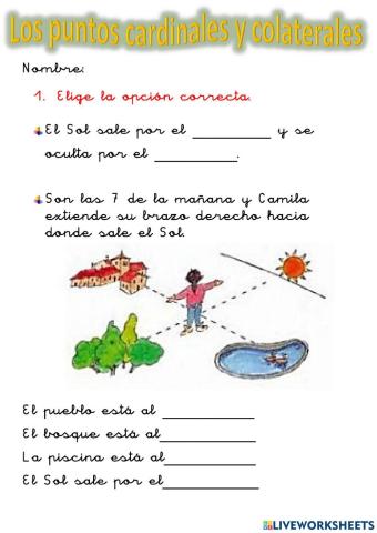 Puntos cardinales y colaterales