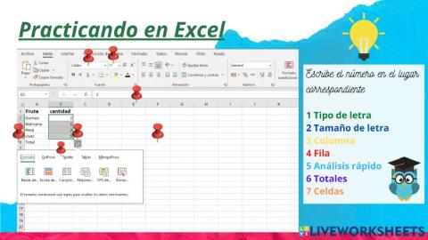 Partes del Excel