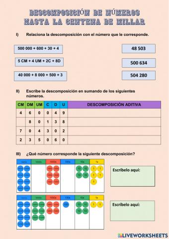 Descomposición de números