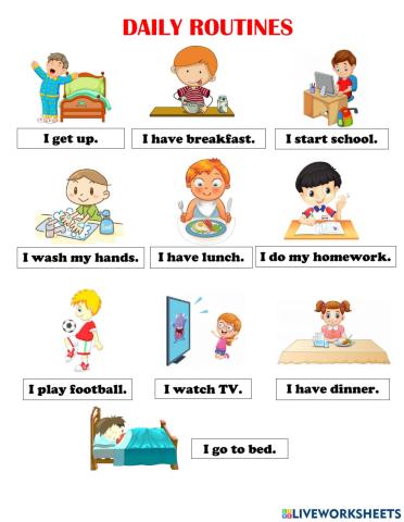 Daily routines - 2° prim - la salle