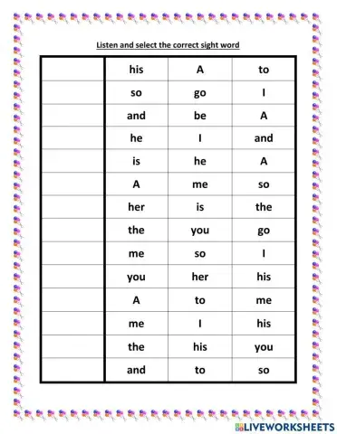 Sight Words