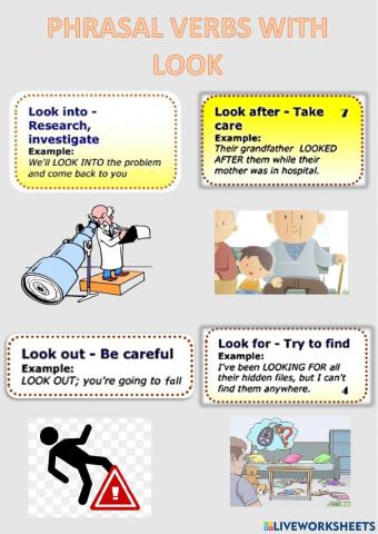 Phrasal verbs with look