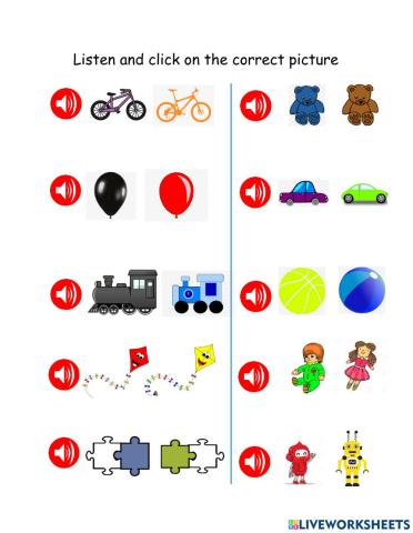 Toys listen and click