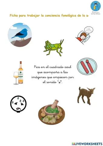 Ficha interactiva para trabajar conciencia fonológica del sonido “s” (El zurrón de las letras)