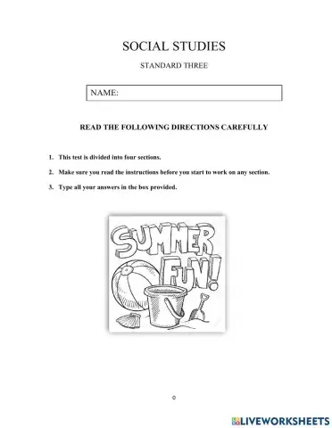 Social Studies test 2