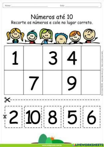 Números até 10 - Completar