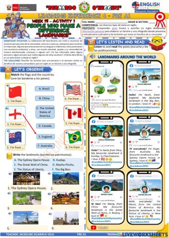 pre A1 - EDA 4 - activity 1 - Aprendo en casa