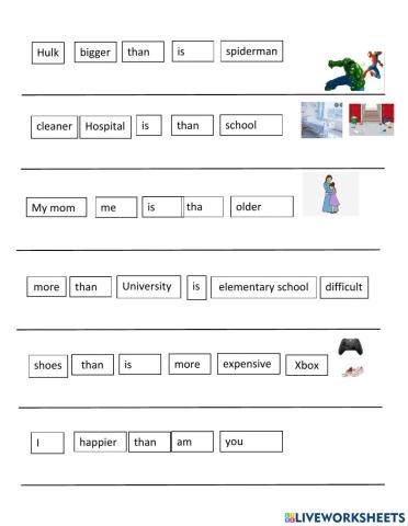 Comparative adjectives