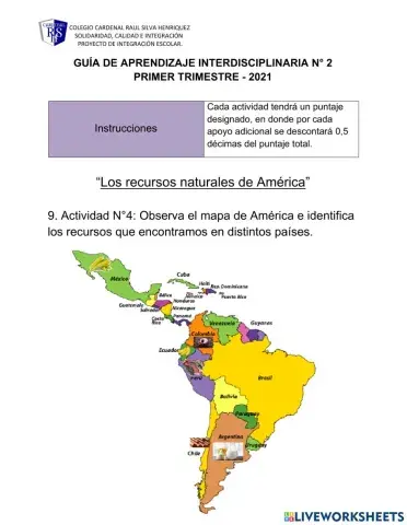 Recursos naturales ubicación geografica