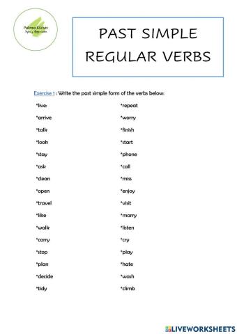 Lesson 18 - past simple reg. verbs