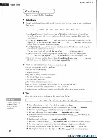 CAE body and time idioms