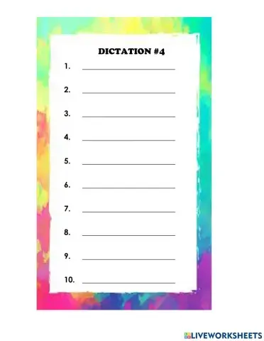 Dictation 4