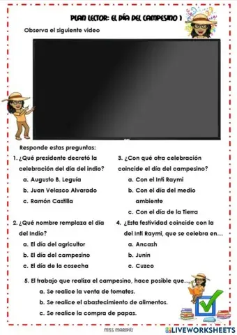 Plan lector: El día del campesino