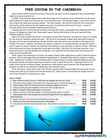 Free Diving in the Caribbean PET Reader